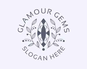 Luxury Wreath Gem logo design