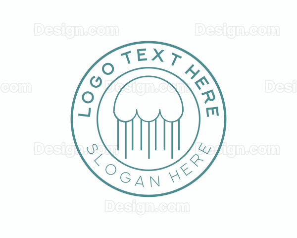 Minimalist Sea Jellyfish Logo