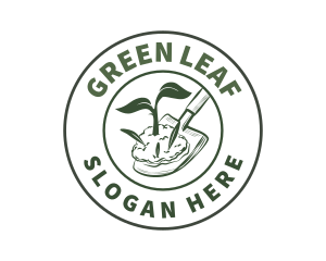 Shovel Plant Gardening logo design