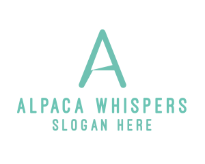 Simple Mint Green Letter A logo design