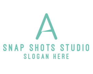 Simple Mint Green Letter A logo