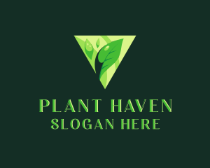 Botanical Plant Leaves logo design