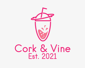 Pink Orbit Refreshment  logo design