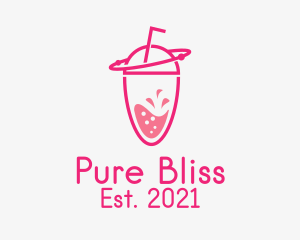 Pink Orbit Refreshment  logo design