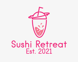 Pink Orbit Refreshment  logo design