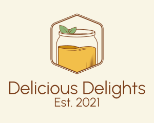 Natural Kombucha Jar logo design