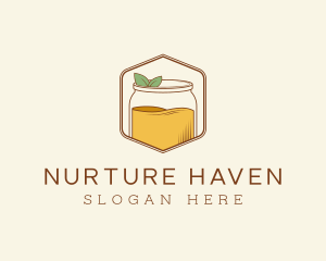 Natural Kombucha Jar Logo