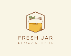 Natural Kombucha Jar logo design