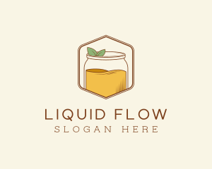 Natural Kombucha Jar logo design