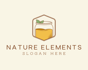 Natural Kombucha Jar logo design