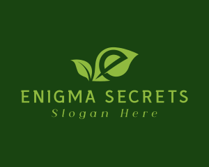 Green Natural Letter E logo design