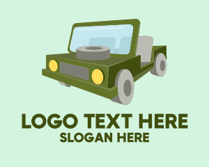 Green Safari Jeep  Logo