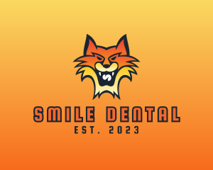 Smiling Feline Animal logo design