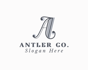 Stylish Feminine Vintage Letter A logo design