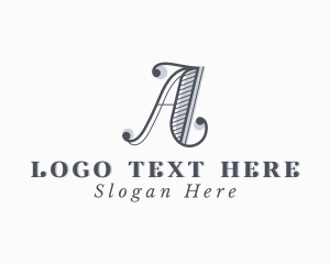 Vintage - Stylish Feminine Vintage Letter A logo design