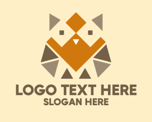 Geometric Barn Owl logo