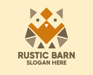 Geometric Barn Owl logo