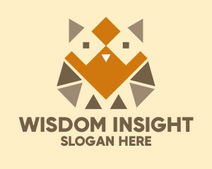 Geometric Barn Owl logo design