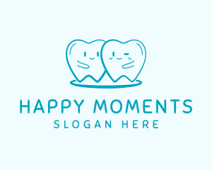 Happy Molar Teeth logo design