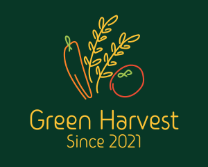 Organic Vegetable Harvest logo design