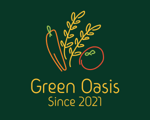 Organic Vegetable Harvest logo design