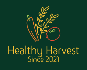 Organic Vegetable Harvest logo design