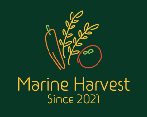 Organic Vegetable Harvest logo design