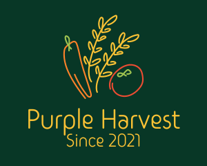 Organic Vegetable Harvest logo design