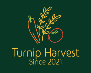 Organic Vegetable Harvest logo design