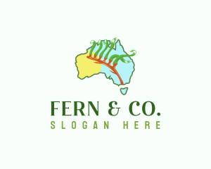 Australia Botanical Fern logo design