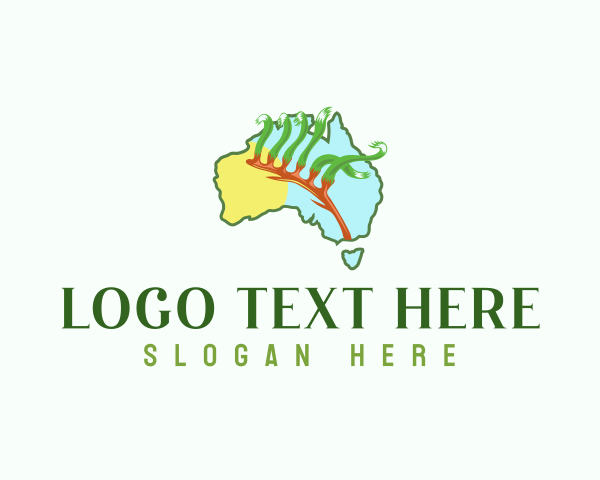 Australia Botanical Fern logo