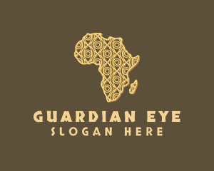 Tribal Eye Africa Map  logo design