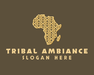 Tribal Eye Africa Map  logo design