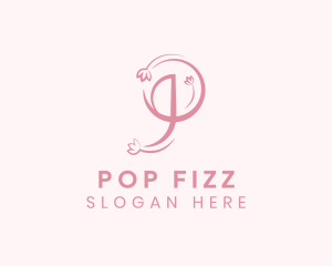 Flower Letter P logo design