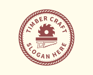 Wood Carpentry Buzz Saw logo design