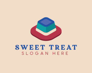 3D Jelly Dessert logo design