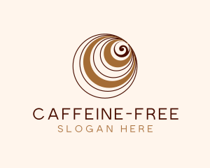 Coffee Circle Swirl logo design