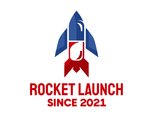 Pill Medicine Rocket logo design