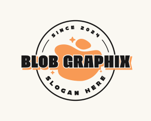 Hipster Blob Shape logo