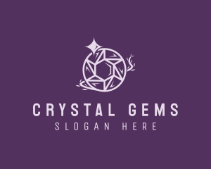 Crystal Sparkle Gem logo design