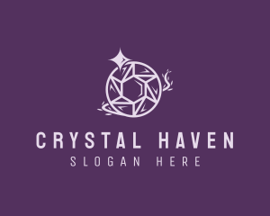 Crystal Sparkle Gem logo design
