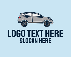 Suv - Grey SUV Car logo design