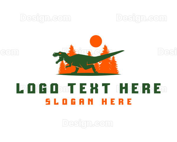 Prehistoric Tyrannosaurus Dinosaur Logo