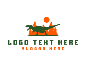 Prehistoric Tyrannosaurus Dinosaur logo