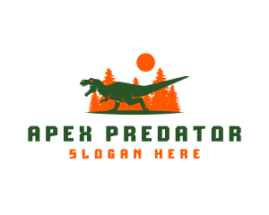 Prehistoric Tyrannosaurus Dinosaur logo design