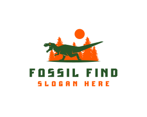 Prehistoric Tyrannosaurus Dinosaur logo design