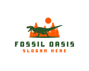 Prehistoric Tyrannosaurus Dinosaur logo