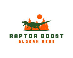 Prehistoric Tyrannosaurus Dinosaur logo