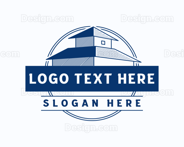 Roofing Builder Contractor Logo