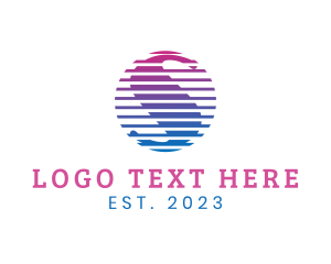 Gradient Global Letter S logo